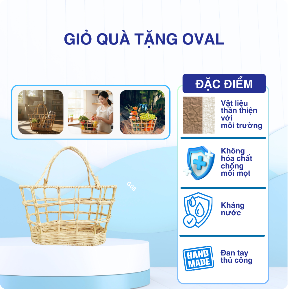 Giỏ qu&agrave; tặng OVAL