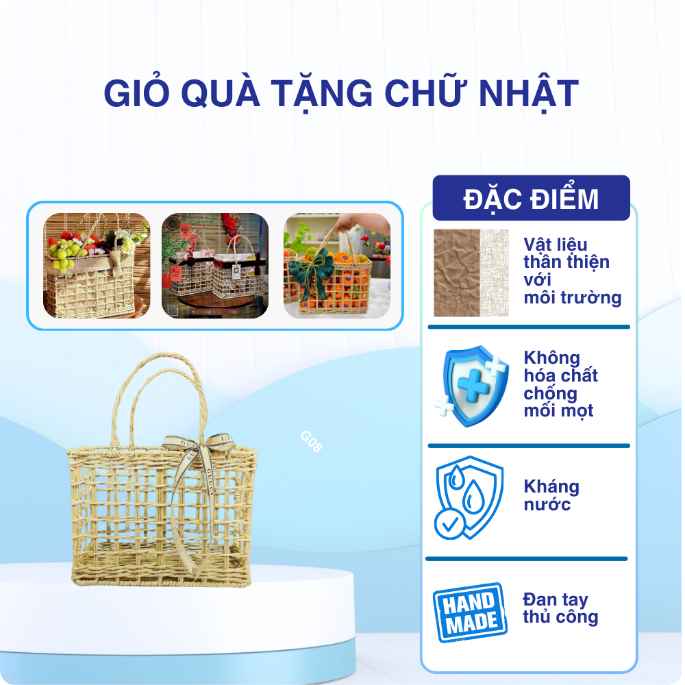 GIỎ QU&Agrave; TẶNG CHỮ NHẬT