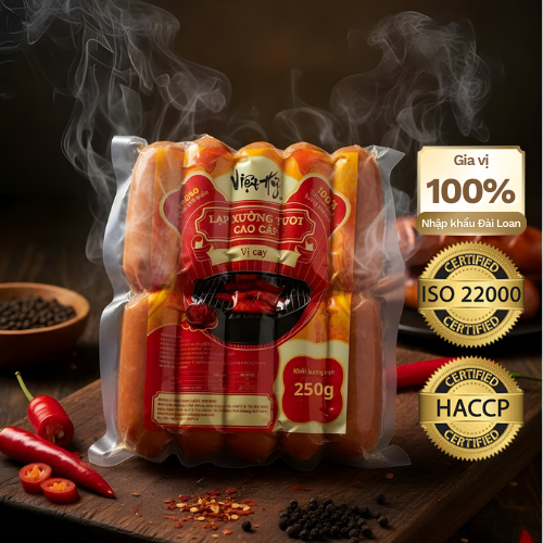 LẠP XƯỞNG TƯƠI Đ&Agrave;I LOAN CAO CẤP VIỆT HỶ  - VỊ CAY 250G