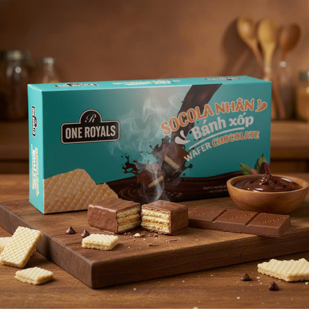 Socola Nh&acirc;n B&aacute;nh Xốp ONE ROYALS - Gi&ograve;n Ngon 30g