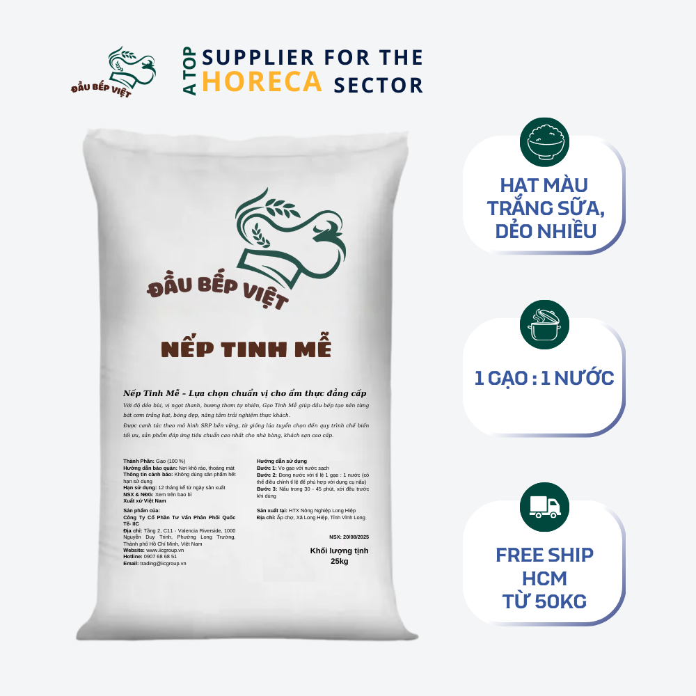 NẾP TINH MỄ ĐẦU BẾP VIỆT 25KG