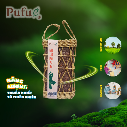 Pufu Gạo Lứt Ph&ugrave; Sa Đỏ 1kg